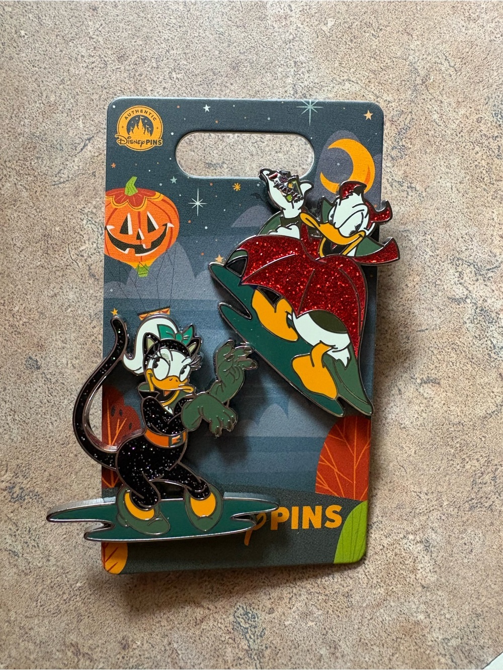 Disney Daisy & Donald Duck Halloween Pin Duo